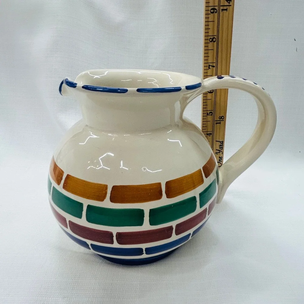 VIntage Pier 1 Imports Ceramic Pitcher 7